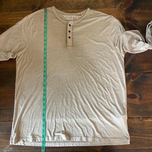 Lucky Brand Venice Burnout Cream Beige Tan Long Sleeve Henley T Shirt Men's XL - Picture 9 of 9